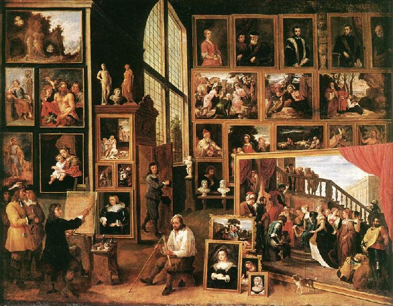TENIERS, David the Younger The Gallery of Archduke Leopold in Brussels at Spain oil painting art